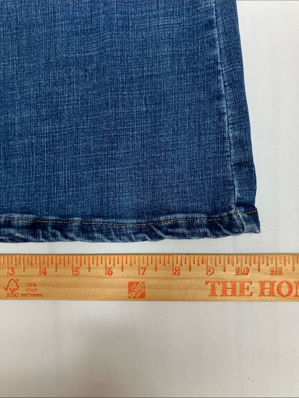 Angels Medium Blue Flare Jeans with Knee Rips - Picture 12 of 13